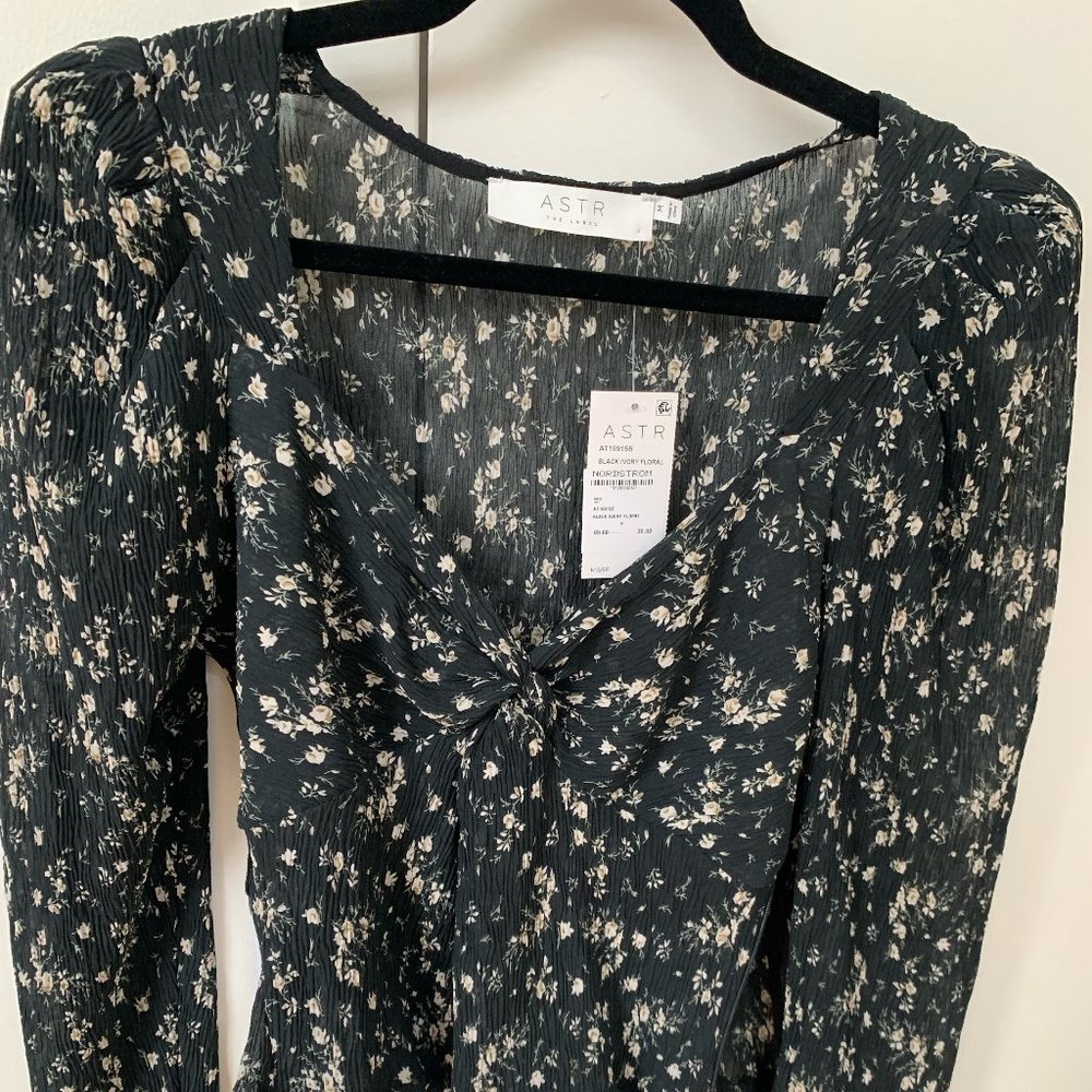 ASTR The Label Long Sleeve Puff Blouse